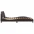 Vidaxl Posteljni okvir Dover temno rjav 140x190 cm blago