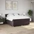 Vidaxl Box spring postelja z vzmetnico temno rjav 200x200 cm blago