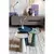 Modra aluminijasta kavna mizica White Label Ringar, o 34,5 cm
