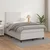 Vidaxl Box spring postelja z vzmetnico bel 120x200 cm umetno usnje