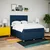Vidaxl Box spring postelja z vzmetnico modra 140x190 cm blago