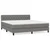 vidaXL Box spring postelja z vzmetnico temno siva 160x200 cm blago