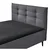 MID.YOU OBLAZINJENA POSTELJA 140 cm x 200 cm , tekstil, leseni material antracit