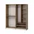 Hanah Home Elina 7926 Garderober, 180x210x52cm, Belo-braon