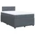Vidaxl Box spring postelja z vzmetnico temno siv 120x190 cm žamet