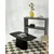 Hanah Home Klub sto Lilyum Large, 100x42x54 cm, Crni