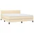 Vidaxl Box spring postelja z vzmetnico LED krem 180x200 cm blago
