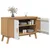 Vidaxl Komoda OLDEN bela in rjava 114x43x73,5 cm trdna borovina