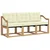 Set vanjskih sofa s jastukom 3 pcs Bijela i krem
