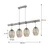 Brilagi - Luster na sajli WOOD GLASS 4xE27/60W/230V borovina/siva/dimljeno braon