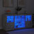 Komoda s LED svjetlima siva boja betona 142,5x37x67 cm