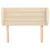 Vidaxl Vzglavje z ušesi krem 83x23x78/88 cm blago