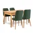 HANAH HOME Trpezarijski sto i stolice Costa Atlantice Green