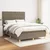 Vidaxl Box spring postelja z vzmetnico taupe 140x190 cm blago