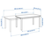 STRANDTORP / BERGMUND Sto i 8 stolica, bela/Orrsta svetlosiva, 150/205/260 cmPrikaži specifikacije mera