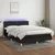 Vidaxl Box spring postelja z vzmetnico LED črna 140x190 cm blago