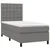 Vidaxl Box spring postelja z vzmetnico LED temno siva 100x200 cm blago