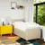 vidaXL vidaXL Box spring postelja z vzmetnico krem 80x200 cm blago, (21307277)