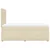 Vidaxl Box spring postelja z vzmetnico krem 120x200 cm blago