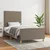 Vidaxl Posteljni okvir brez vzmetnice taupe 100x200 cm blago