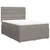 Vidaxl Box spring postelja z vzmetnico taupe 140x200 cm blago