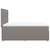 Vidaxl Box spring postelja z vzmetnico taupe 140x190 cm blago