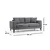 Atelier del Sofa Dvosed Nordic 90x85x180cm Tamnosivi