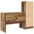 Stol s ladicama 2 pcs Staro drvo