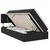 Krevet s od storage s madracem Crna 100 x 200 cm Baršun