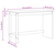 Stol Crna 112 x 50 x 75 cm Čvrsto borovo drvo