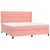Krevet box spring s madracem LED ružičasti 200x200cm baršunasti