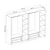 Hanah Home Garderober Kale-7501, 270x190x52 cm, Braon