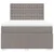 Vidaxl Box spring postelja z vzmetnico taupe 140x200 cm blago