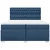 vidaXL Box spring postelja z vzmetnico modra 200x200 cm blago, (21302390)