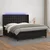 Vidaxl Box spring postelja z vzmetnico LED črna 180x200 cm um. usnje