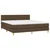 Vidaxl Box spring postelja z vzmetnico LED temno rjava 180x200cm blago