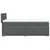 Vidaxl Box spring postelja z vzmetnico temno siva 90x200 cm blago