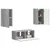 Set TV komoda Zidne 2 pcs Siva Sonoma Konstruirano drvo