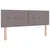 Vidaxl LED Box Spring Postelja z LED trakami Taupe 140 x 200 cm blago