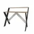 Hanah Home radni sto X, 90 cm, atlantski bor / antracit