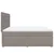 Vidaxl Box spring postelja z vzmetnico taupe 180x200 cm blago
