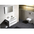 WAVE Vanity Unit 89,7x45x47,8cm, leva/bela/oak Alabama - Bela; rjava - 90x45x48 cm - Sapho - WAVE - 24 - MDF/laminat - 900 - 450 - 480 - 14