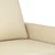 VIDAXL kavč dvosed, blago, krem, 138x77x80 cm