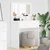 Vidaxl Toaletne mize za spalnice s predalom Bela 80 x 39,6 x 135 cm