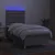 Vidaxl Box spring postelja z vzmetnico LED sv. siva 100x200 cm blago