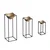 Aberto Design Set dekorativnih saksija GED-019-A, 28x80cm, 17x40cm, 22x60cm, Zlatne boje