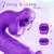 SuperLove 3in1 G-Spot Wiggling & Biting & Licking Rabbit Vibrator Purple