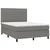 Vidaxl Box spring postelja z vzmetnico temno siva 140x200 cm blago