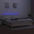 Vidaxl Box spring postelja z vzmetnico LED krem 180x200 cm blago