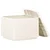 Vidaxl Vrtna miza bela 53x53x40 cm plastika